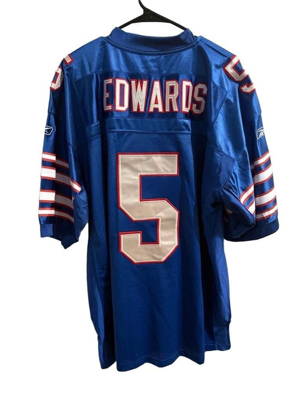 Reebok Buffalo Bills Trent Edwards Jersey Size 54 Blue NFL Football #5